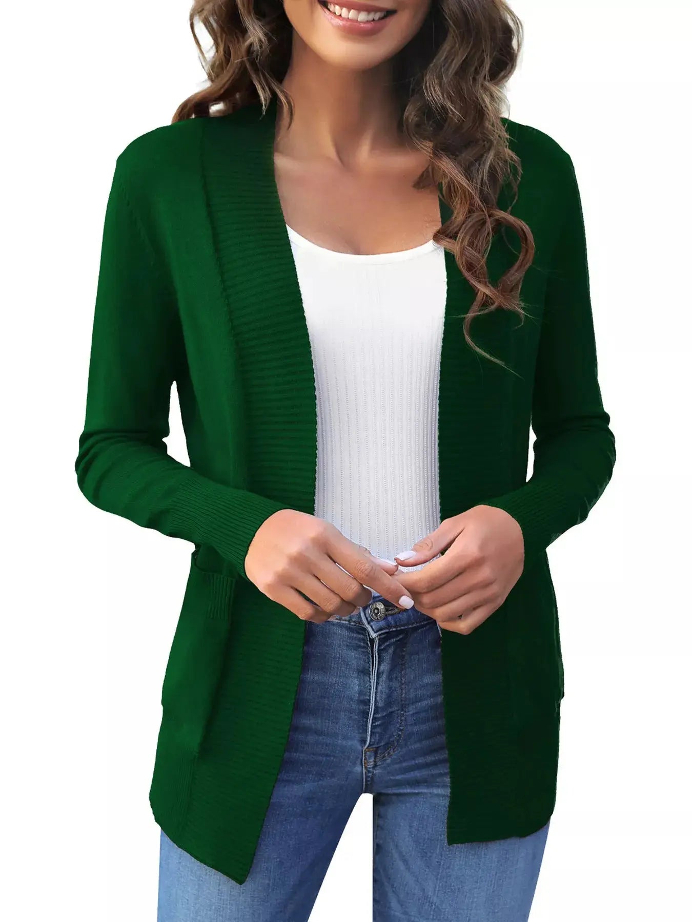 Open Front Knit Cardigan Simply Love