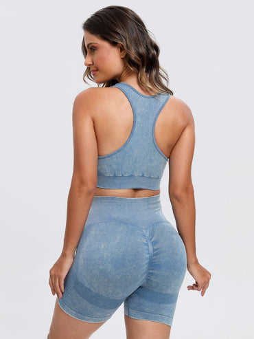 Scoop Neck Wide Strap Top and Shorts Active Set.