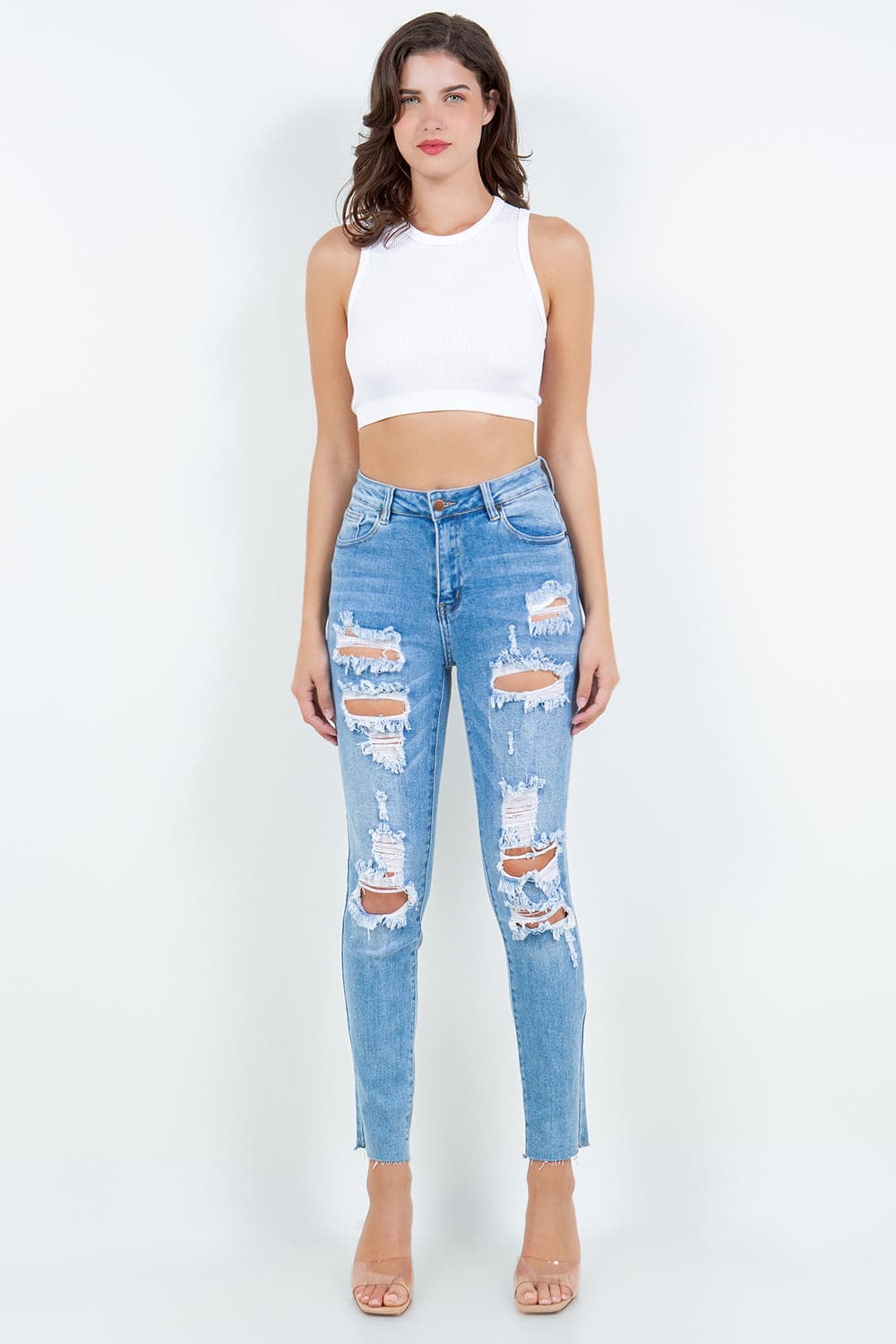 American Bazi High Waist Destroyed Jeans.