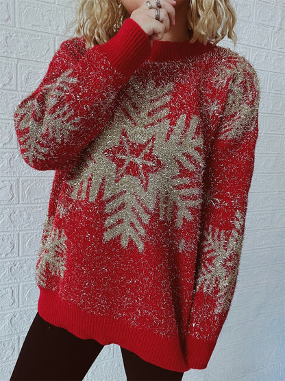 Christmas Element Round Neck Sweater.