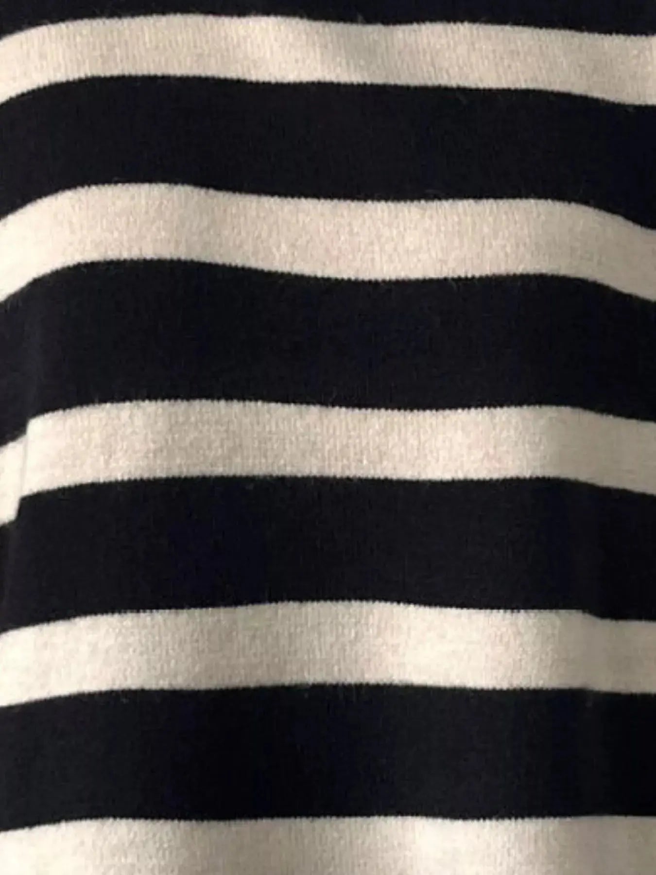 Oversized Striped Knit Sweater With Side Slits Ribbed Simply Love