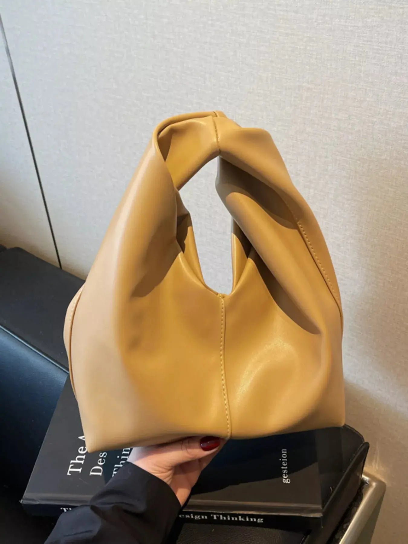 Knot Handle Leather Handbag Simply Love