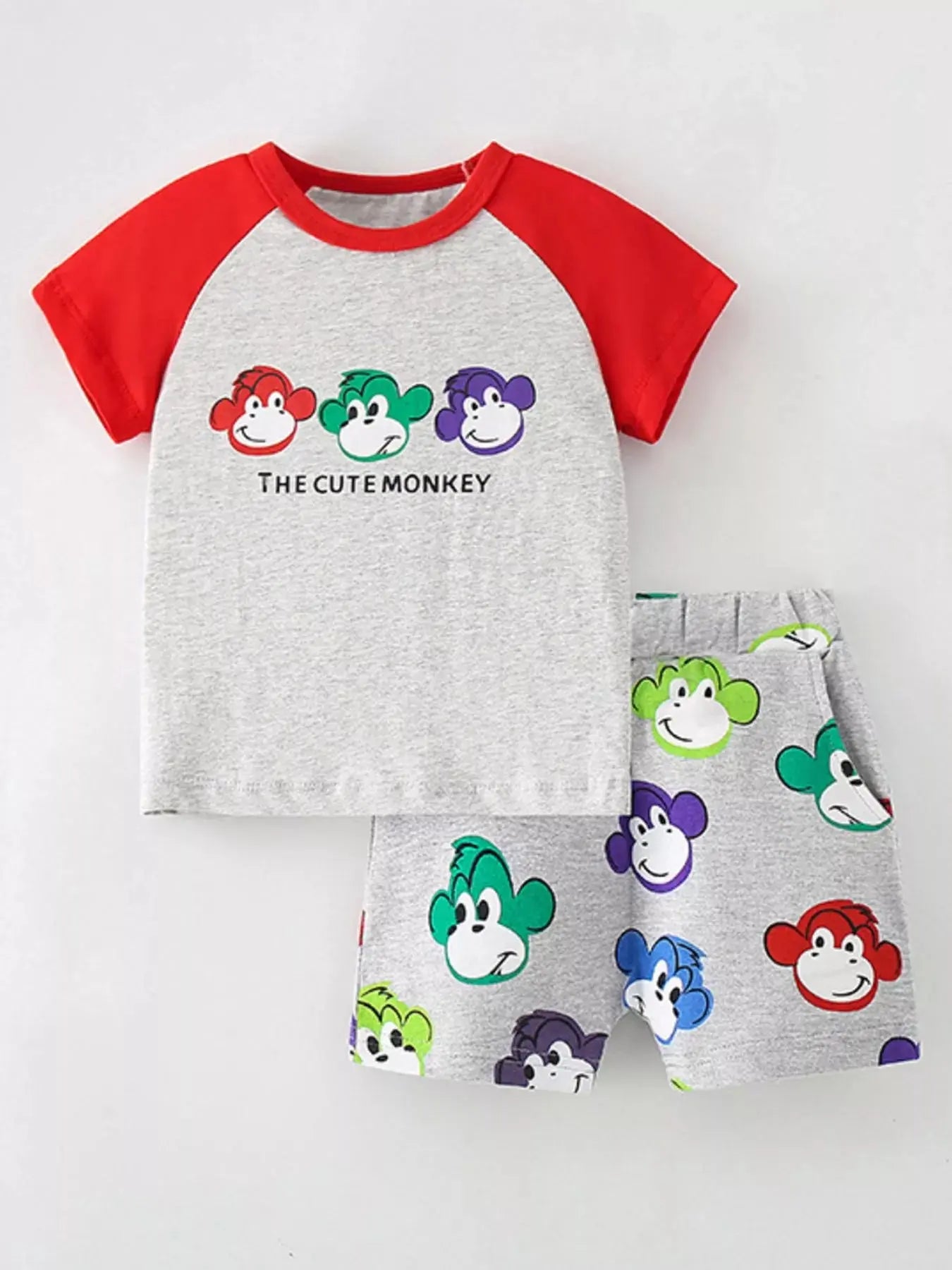Children's Cute Monkey Tee and Shorts Set Simply Love