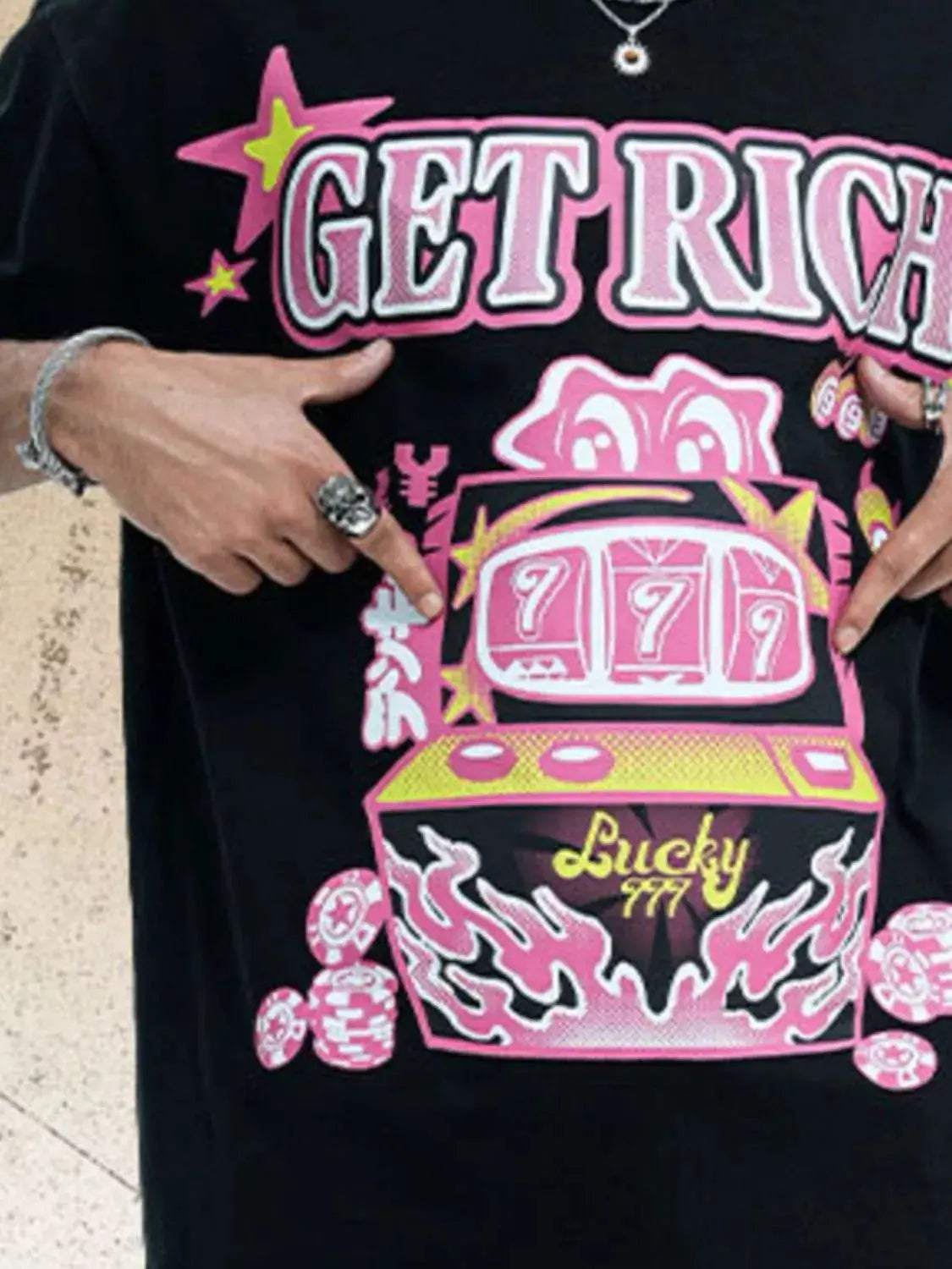 Men's Graphic Round Neck T-Shirt Simply Love