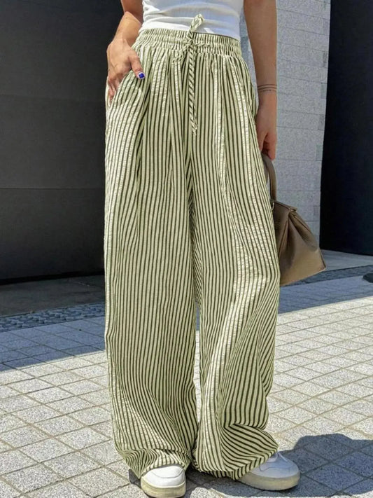 Striped Wide Leg Pants Simply Love