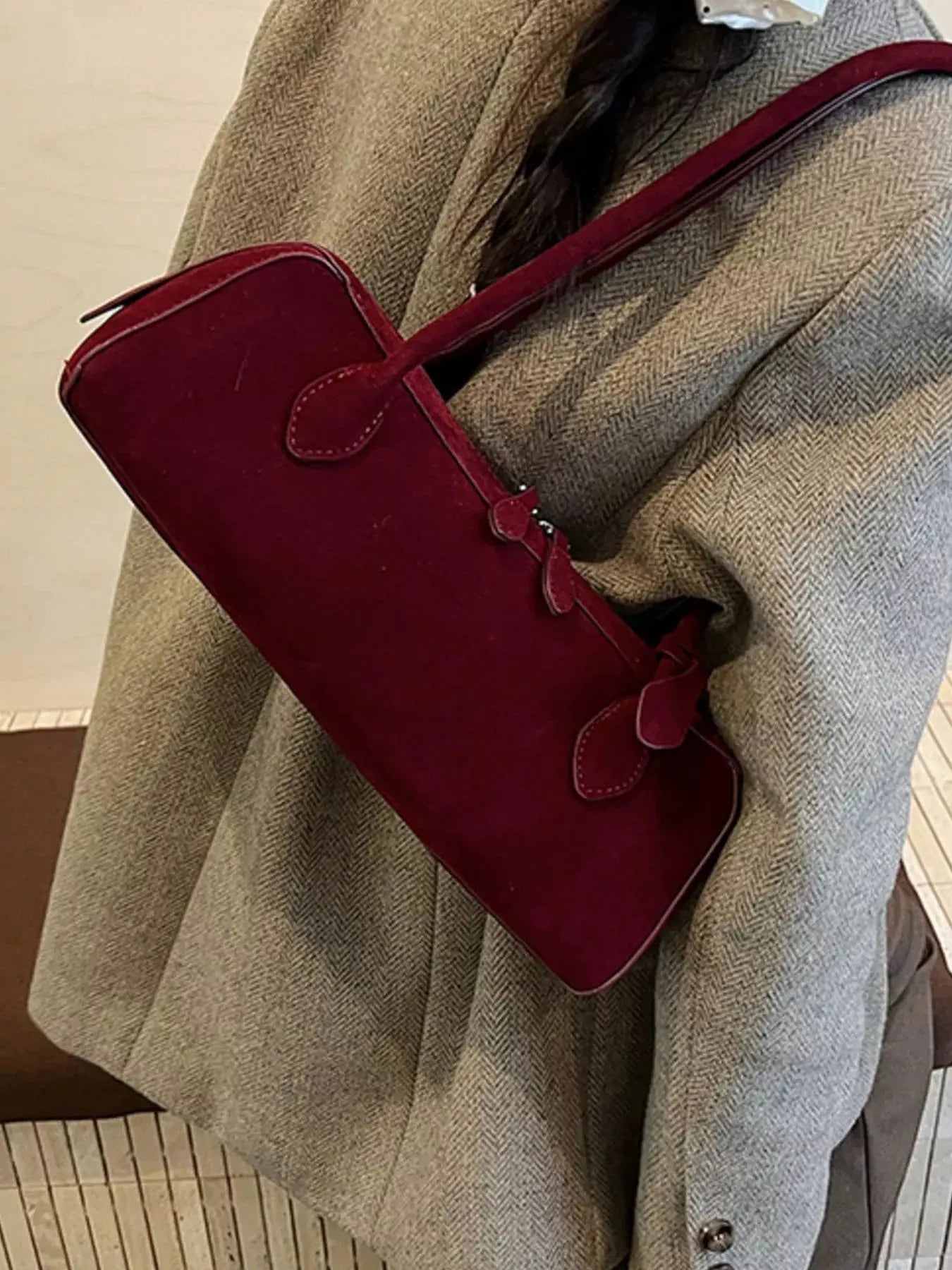 Solid Color Shoulder Bag Simply Love