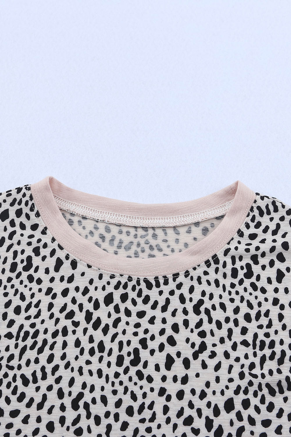 Apricot Cheetah Print Casual Crew Neck T Shirt - Product image 6 T Shirts by Divine Design4U