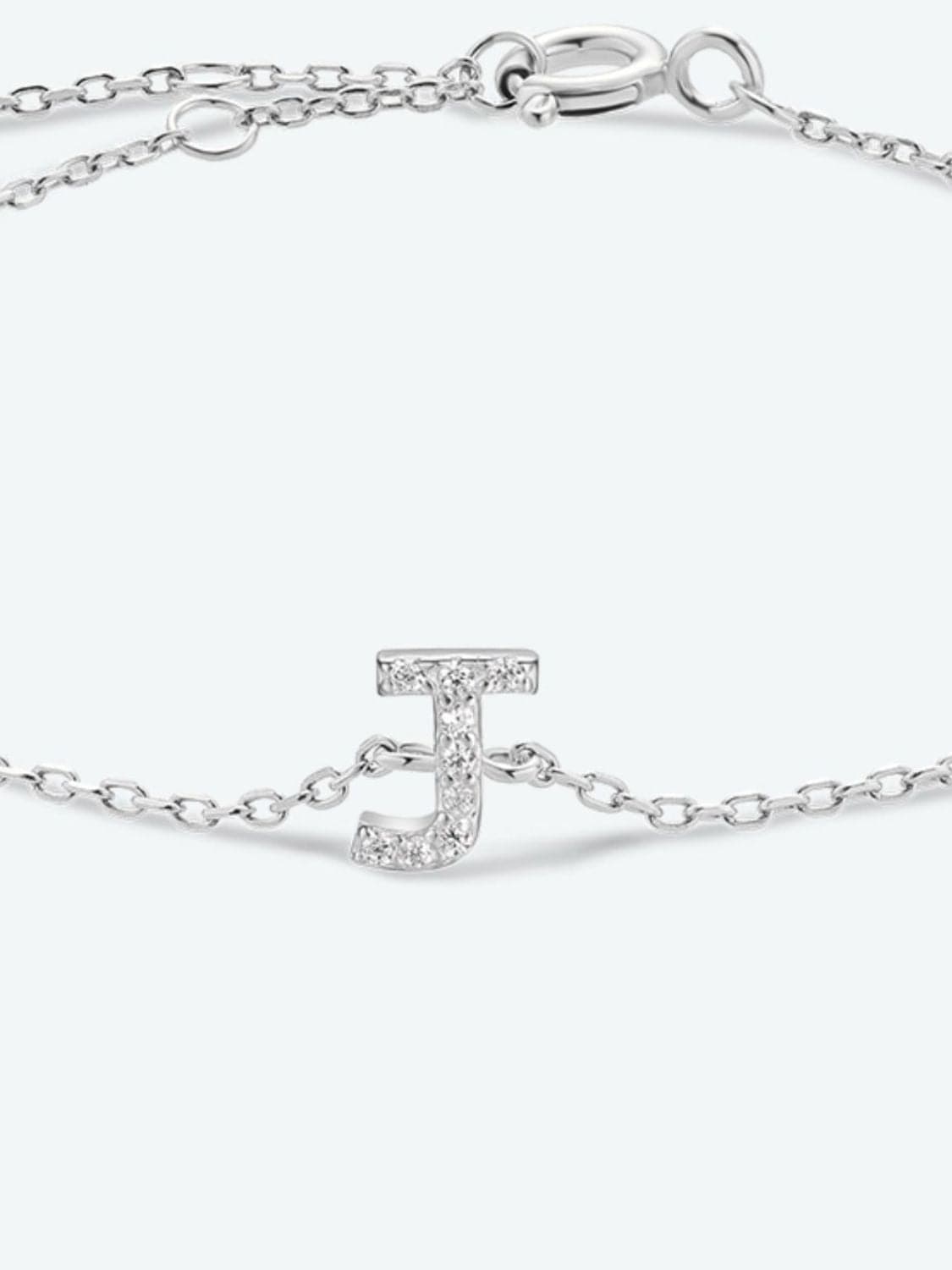 G To K Zircon 925 Sterling Silver Bracelet.