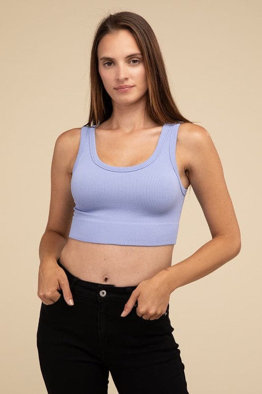 Ribbed Seamless Crop Top.