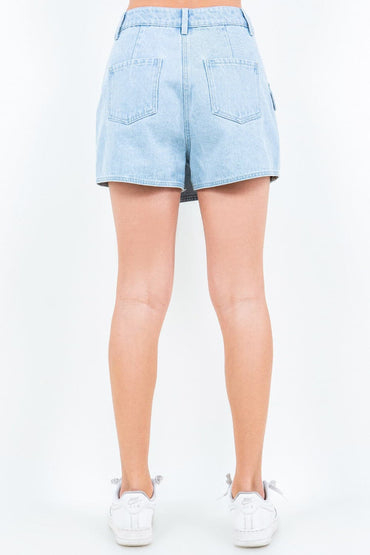 Chic cargo pocket mini skort