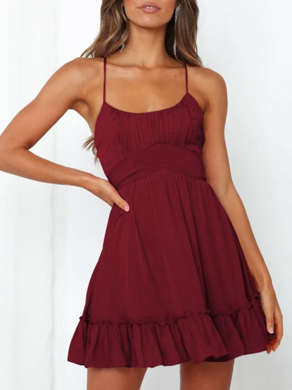 Tied crisscross cami dress