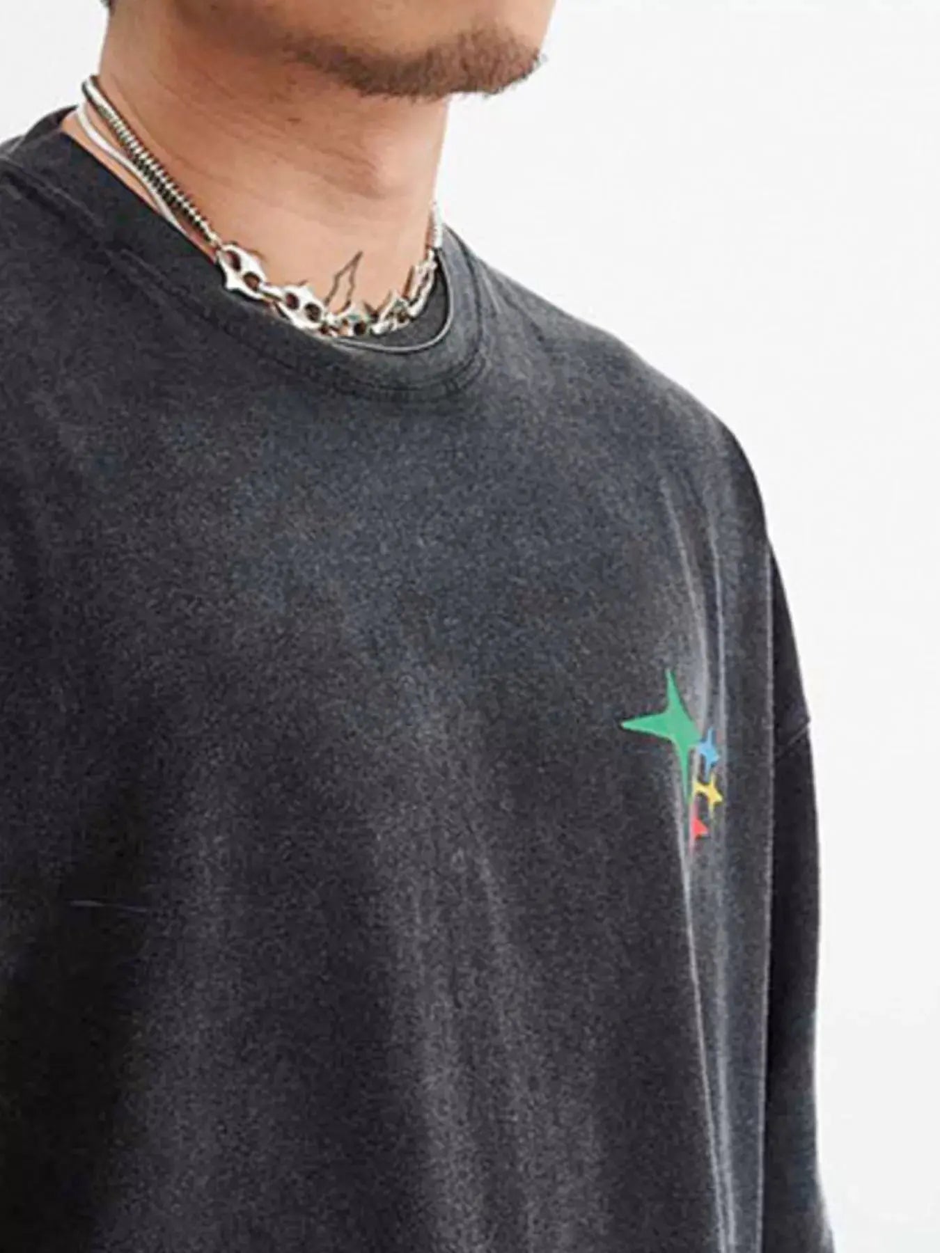 Men's Vintage Graphic Oversized Washed T-Shirt Simply Love