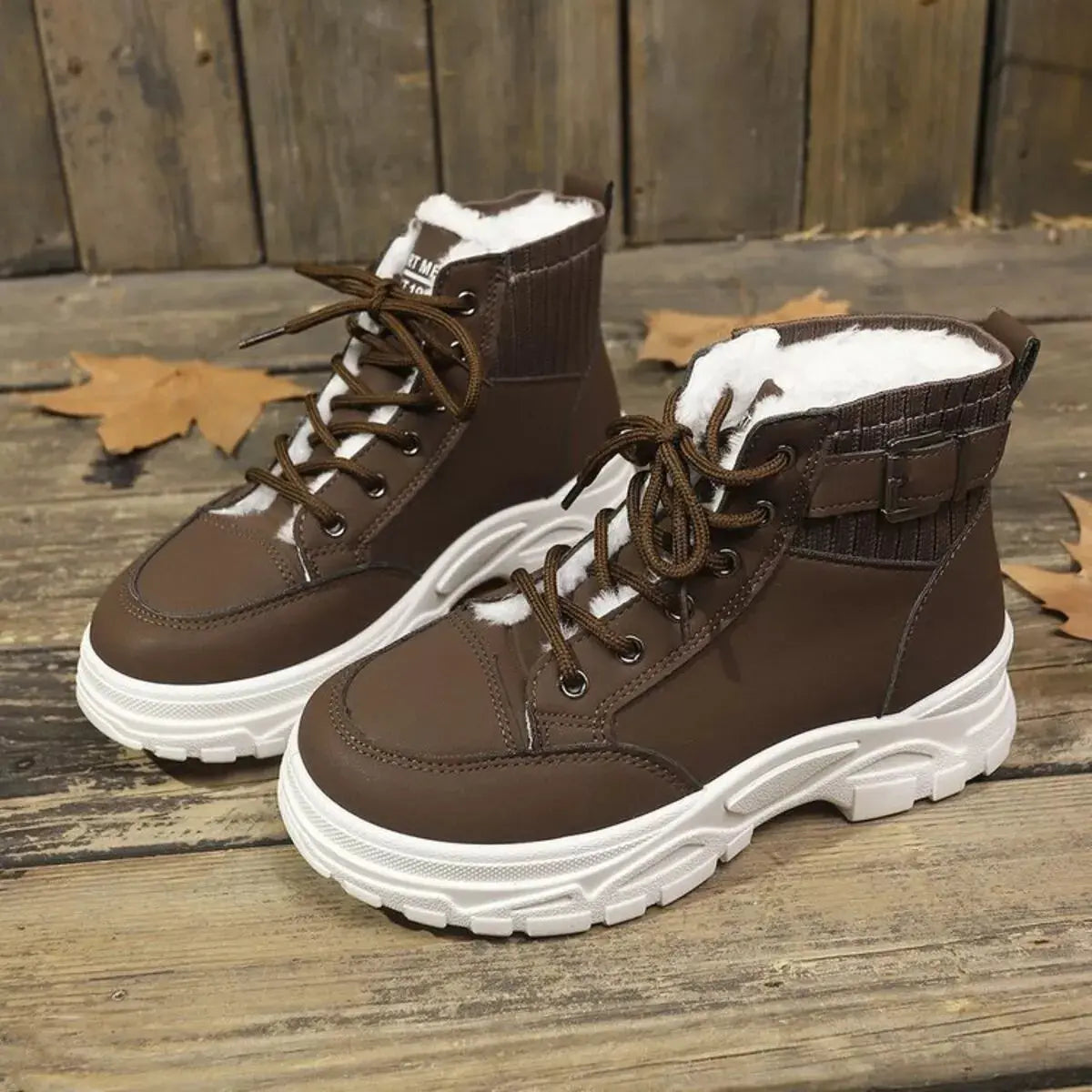 Plush Lining Lace Up Boots Simply Love