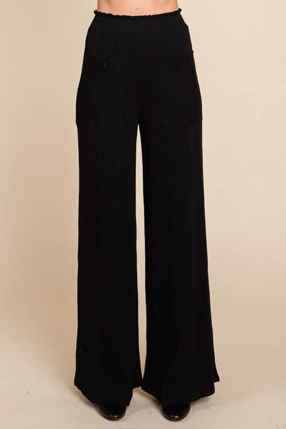 Culture Code Full Size High Waist Wide Leg Pants.