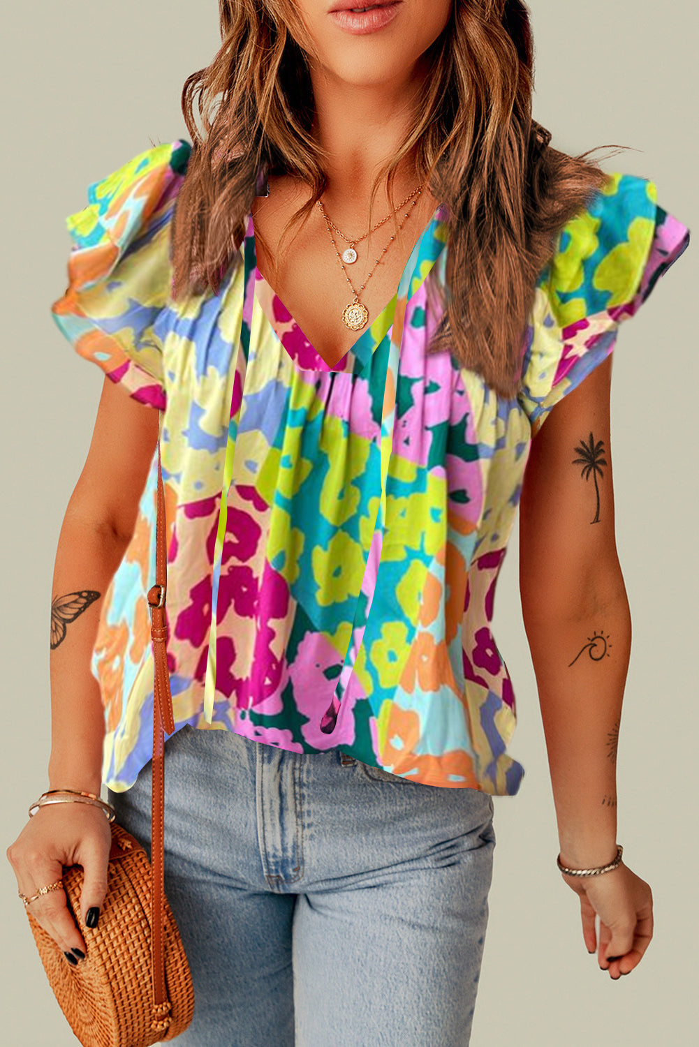 Vibrant Mood Ruffle Blouse – Mint Green or Hot Pink Coco’s Tee Boutique