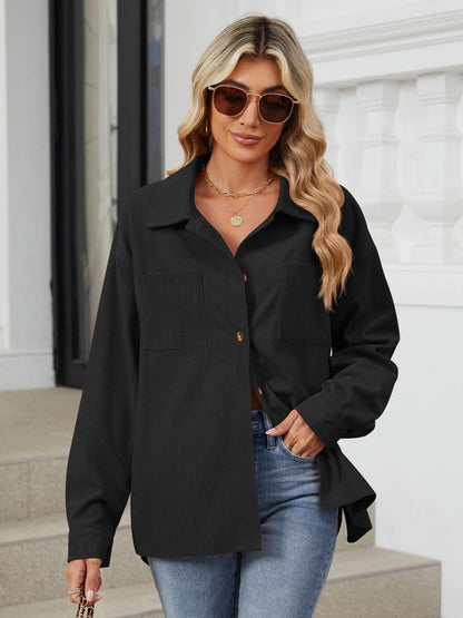 Chic Long Sleeve Buttoned Jacket