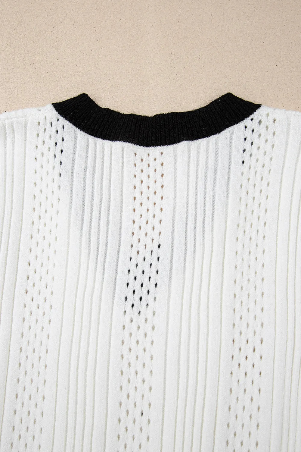Simply Love: Knit Vest - Eyelet Trim
