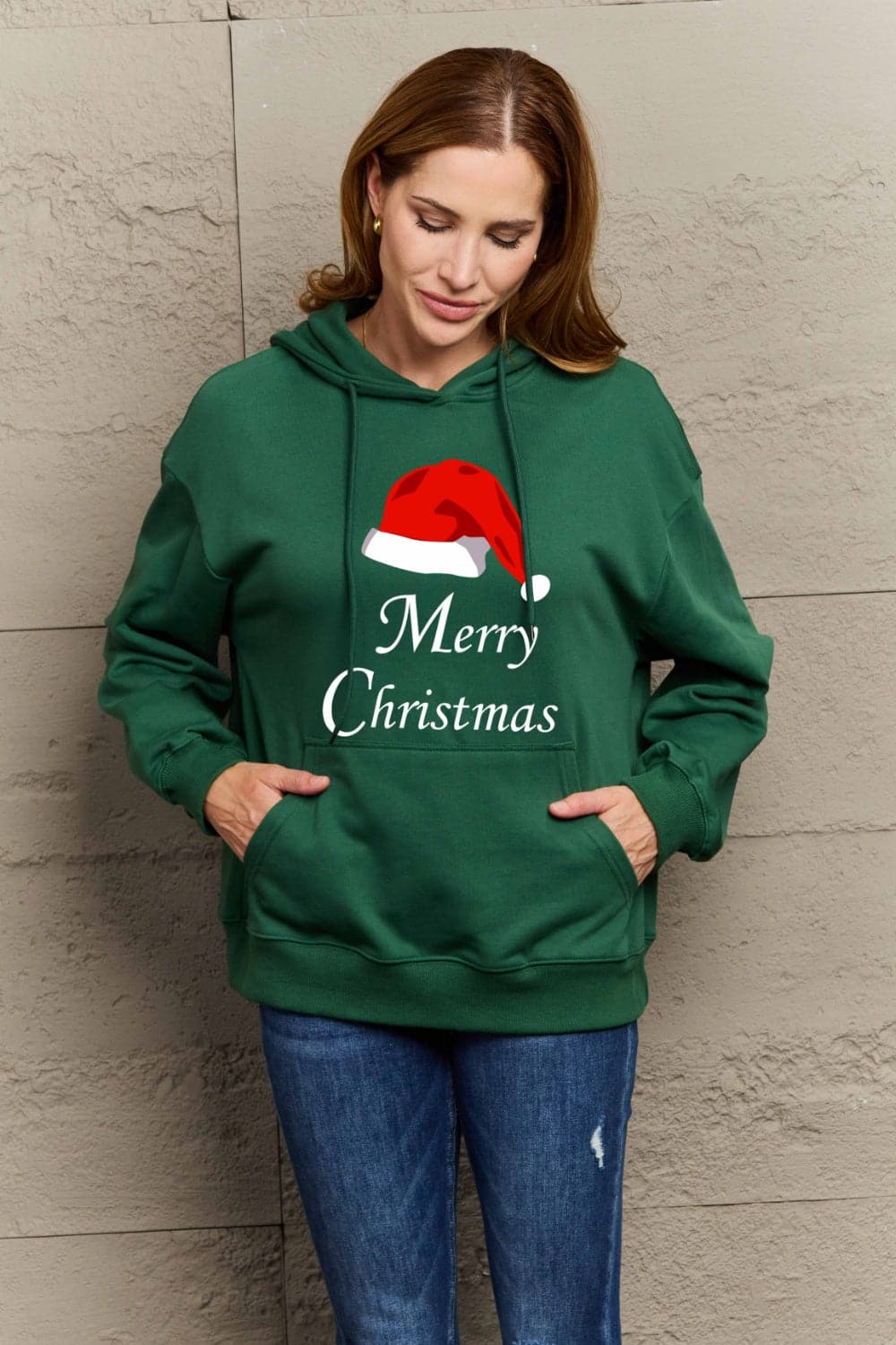 Simply Love Full Size MERRY CHRISTMAS Graphic Hoodie.