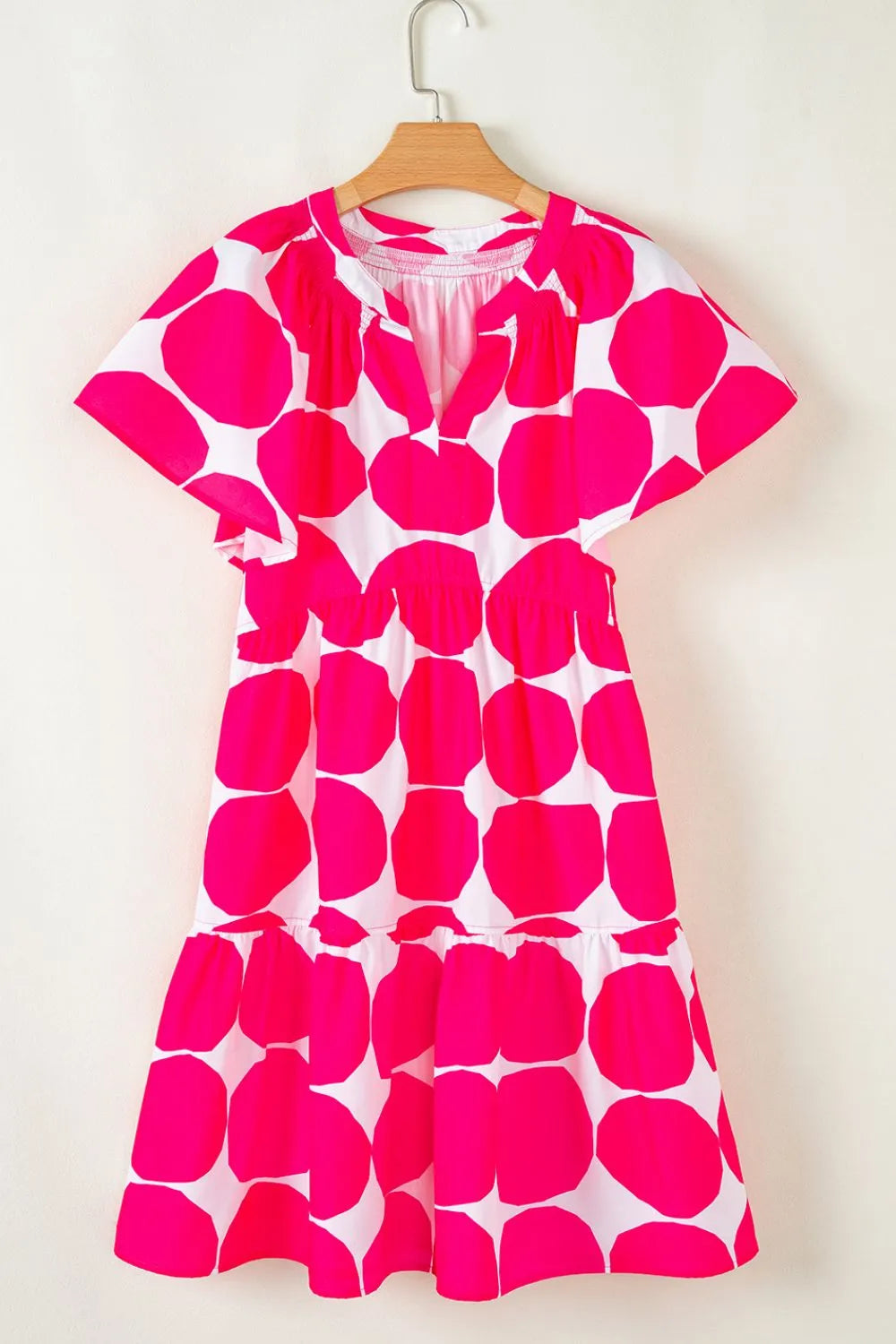 Simply Love: Flutter Sleeve Contrast Dress