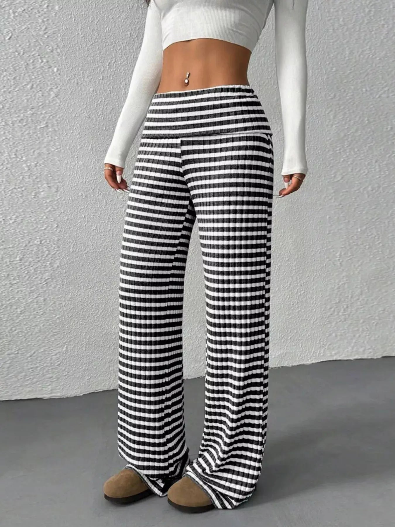 Striped Wide Leg Pants Simply Love