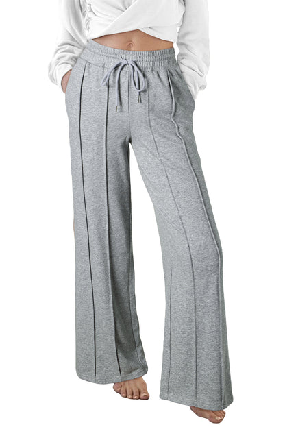 Chic gray wide leg sweatpants