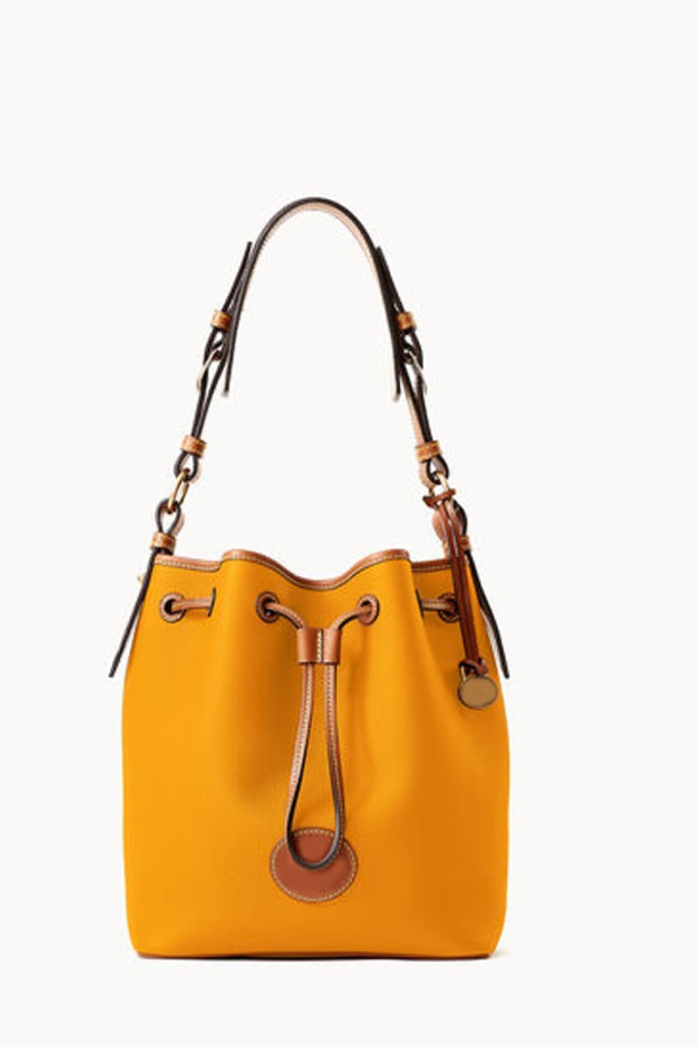 PU Drawstring Bucket Bag.