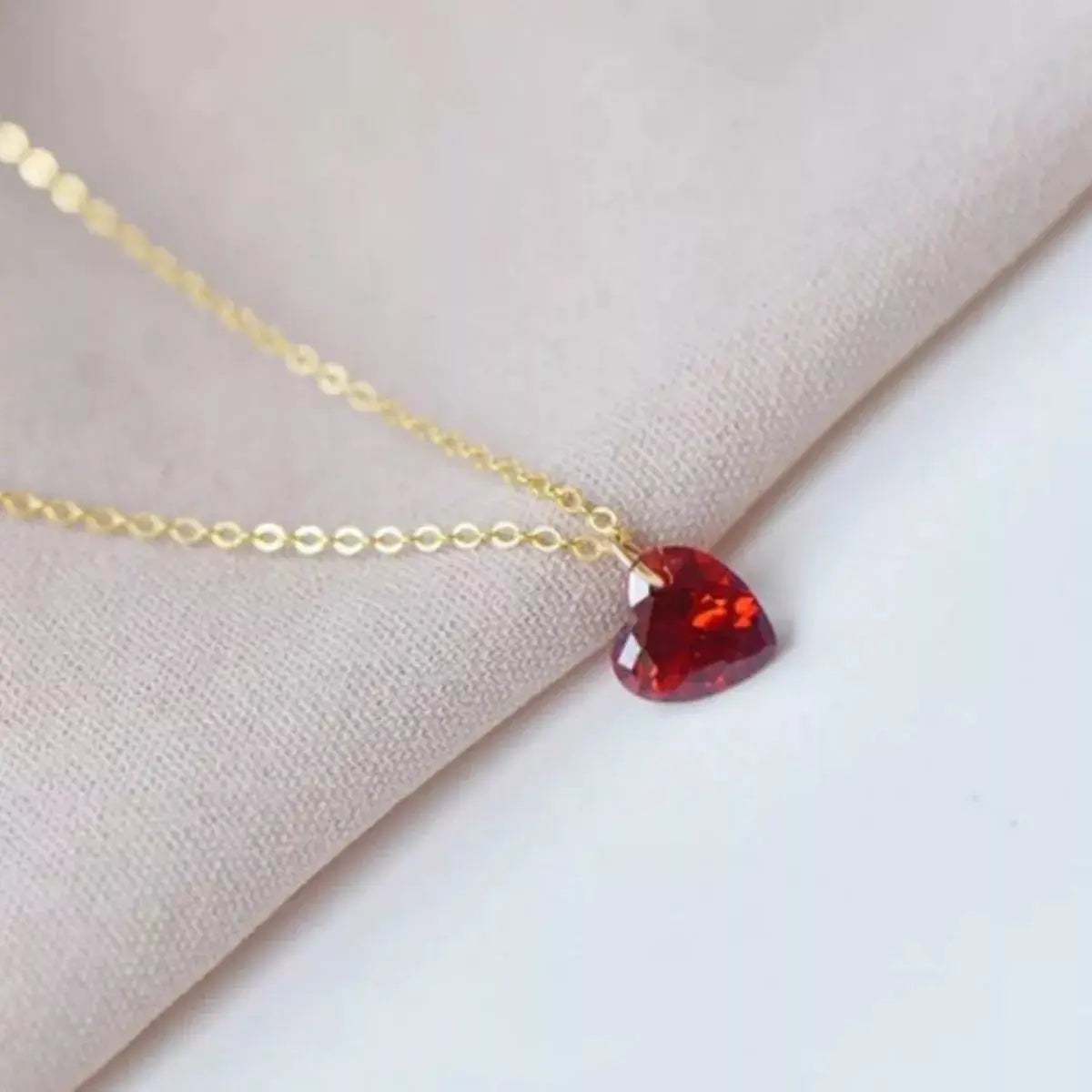 925 Sterling Silver Zircon Heart Necklace Simply Love