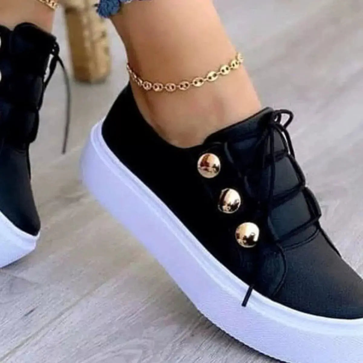 Round Toe Platform Sneakers Simply Love