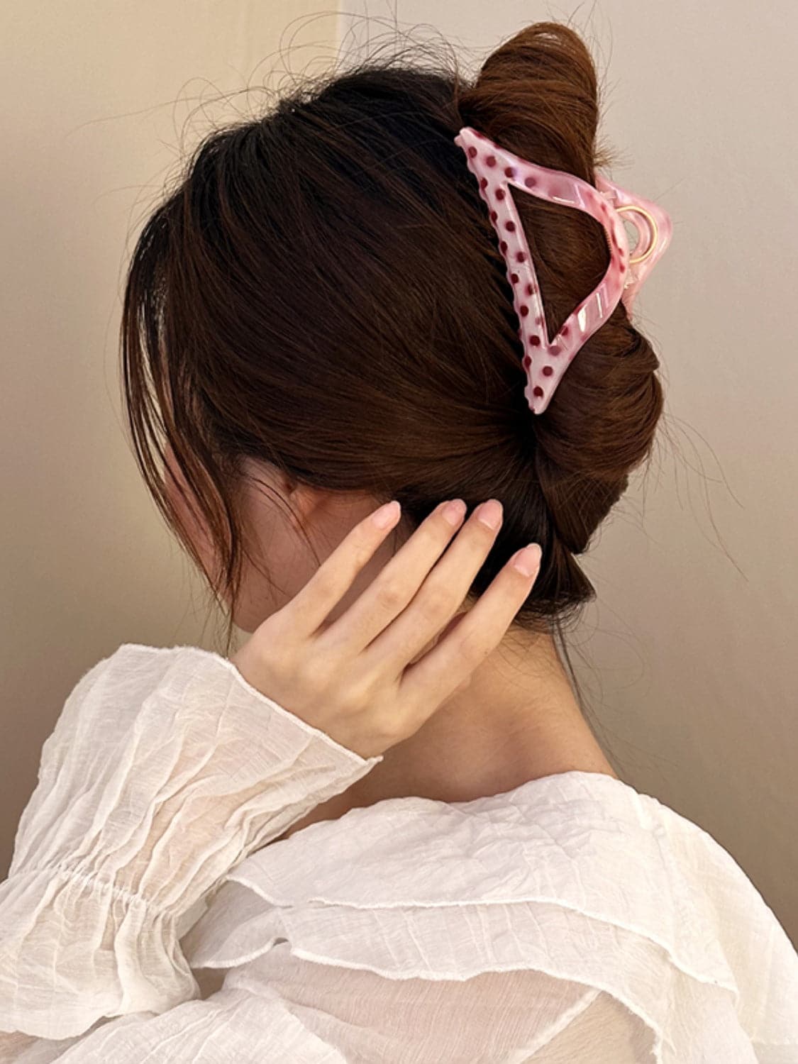 PC Polka Dot Hair Claw Clip.