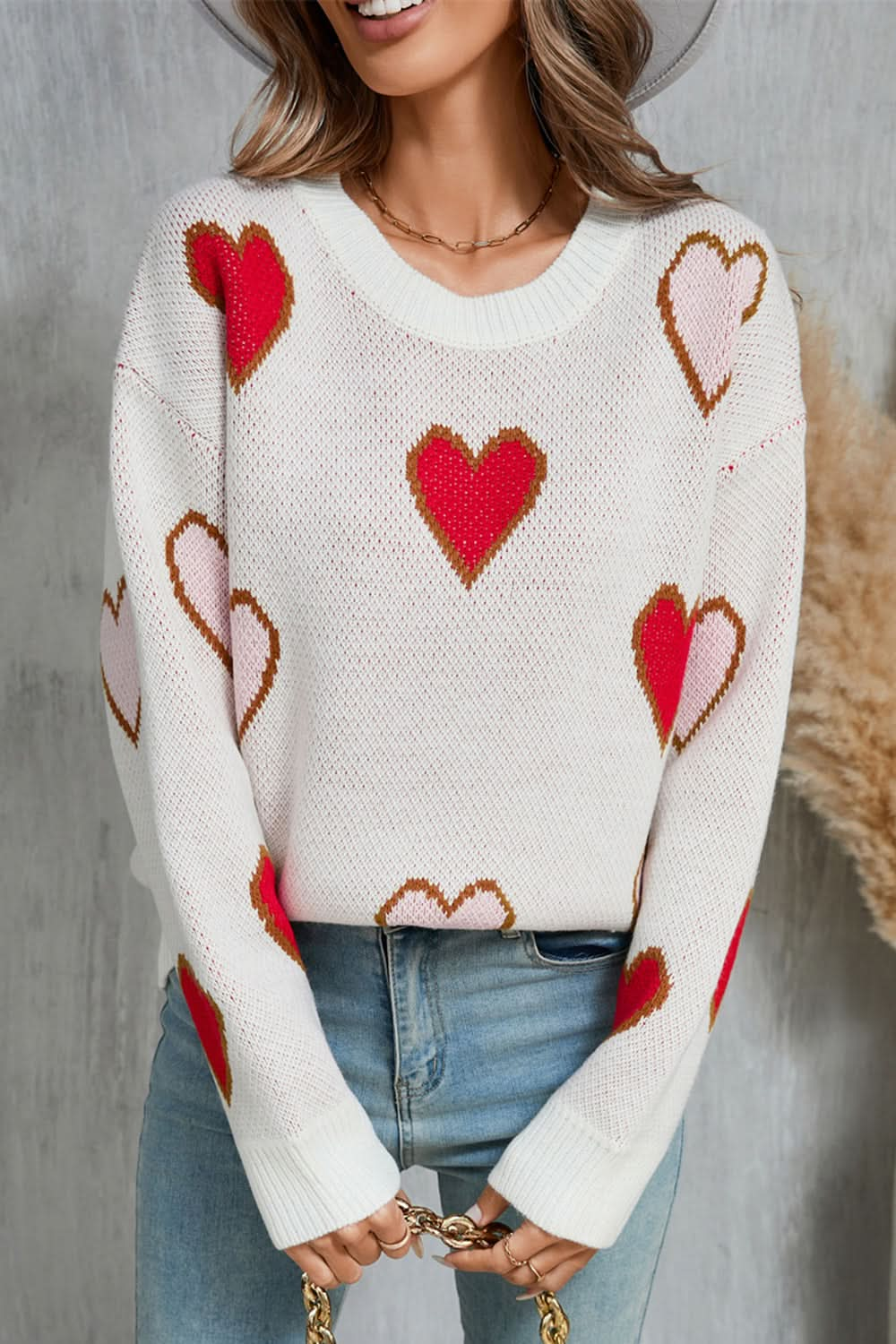 Heartfelt angel wings cozy sweater with contrast detail