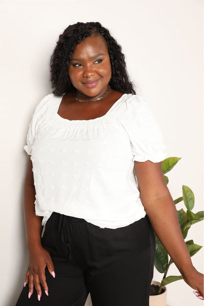 Double Take: Puff Sleeve Square Neck Blouse