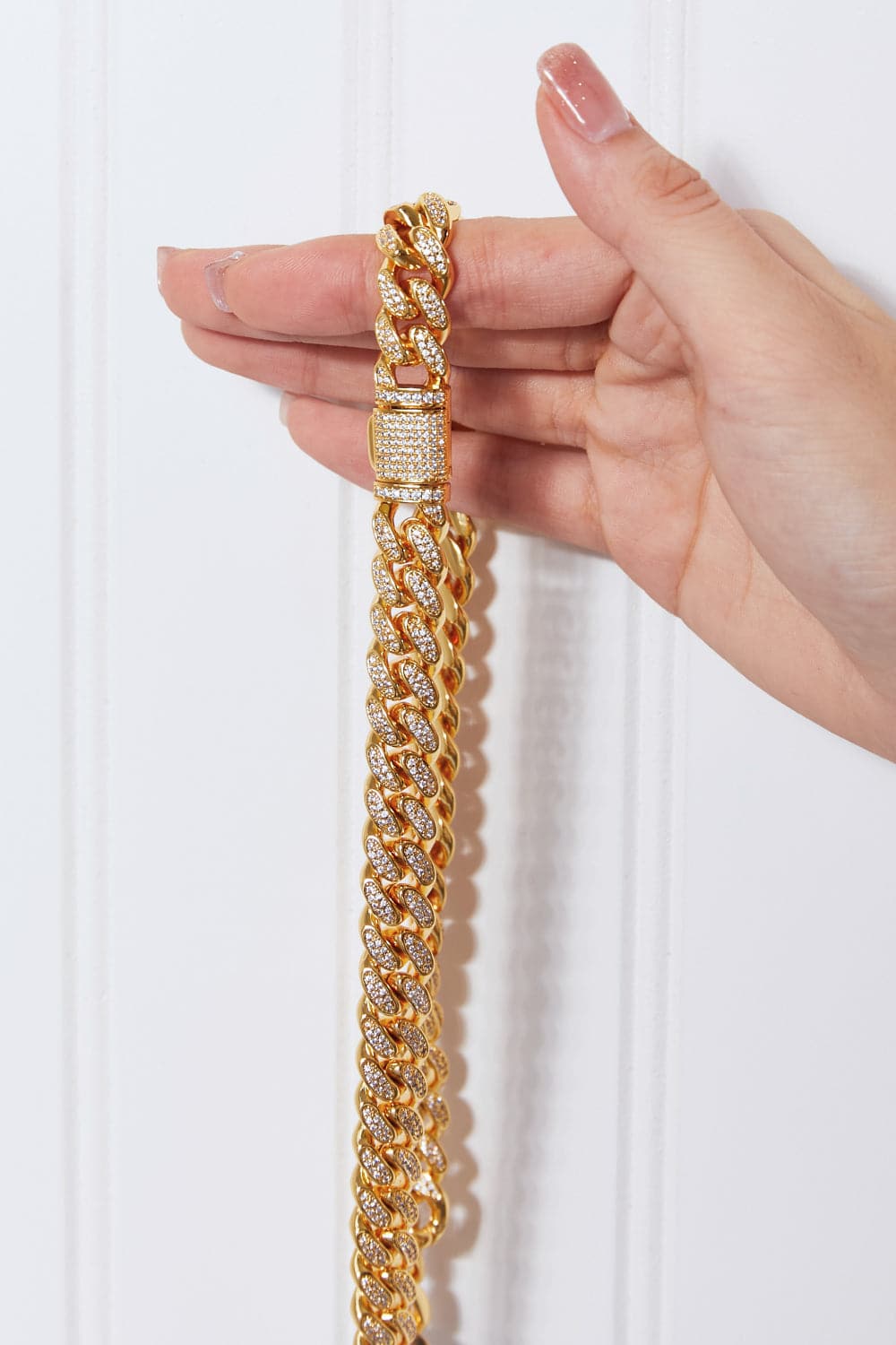 Brass Curb Chain Necklace.