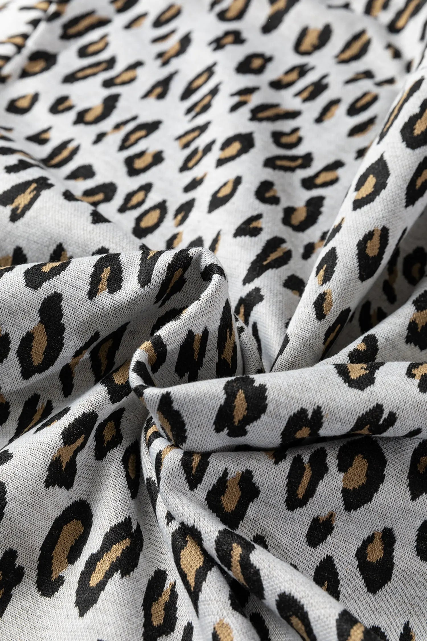 Beige Leopard Print 2pc Tee and Pants Set Casual Outfit Dear-Lover Dropshipping