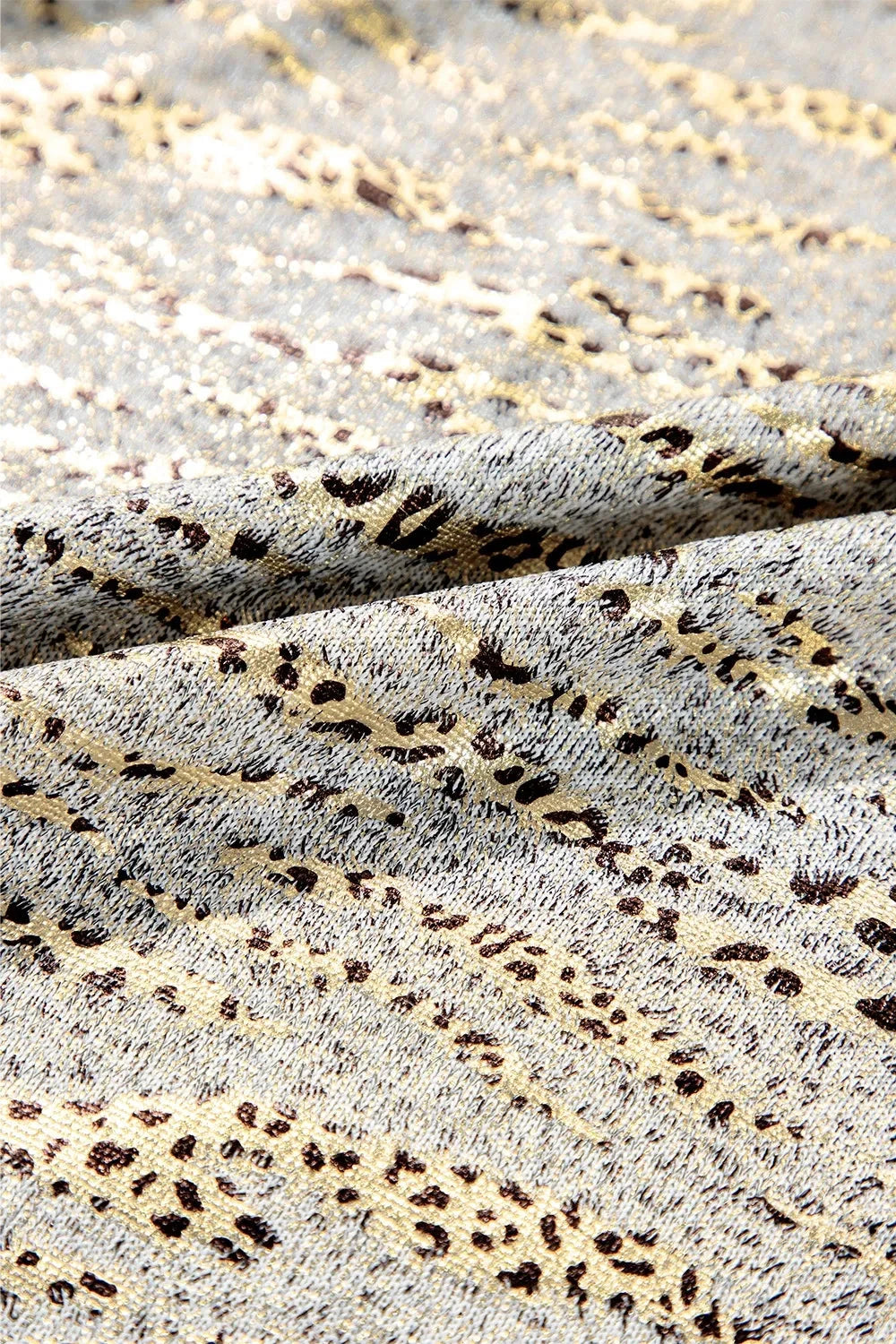 Leopard Print Half Sleeve V Neck Loose Fit T Shirt Simply Love