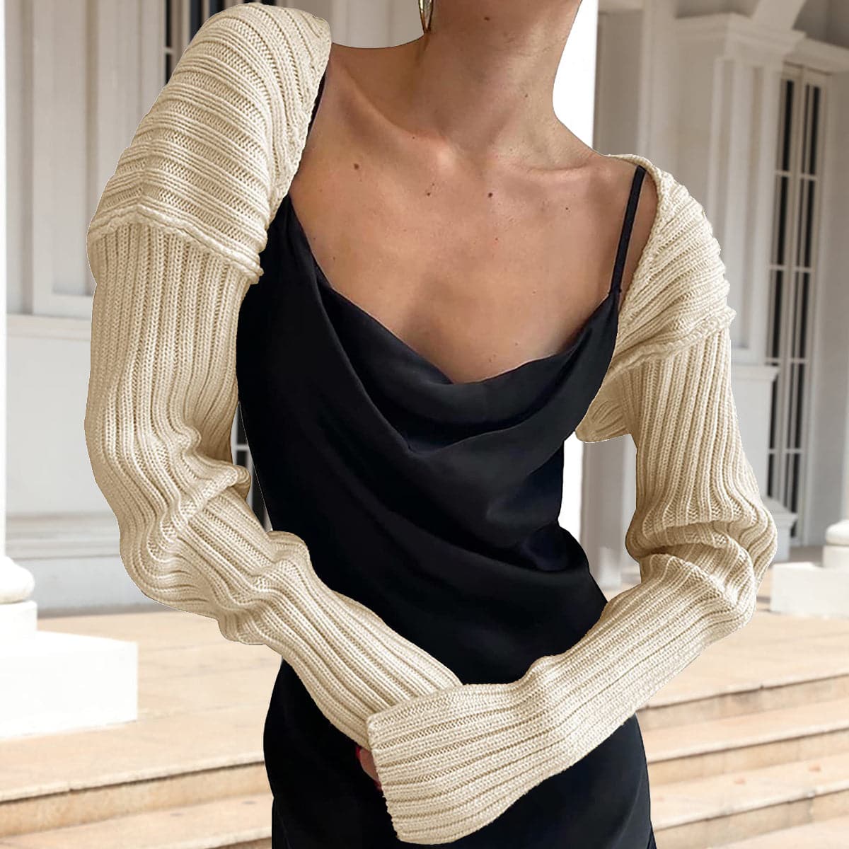 Long Sleeve Knit Bolero.