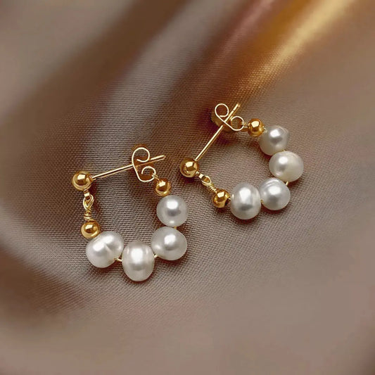 Freshwater Pearl Hoop Earrings Simply Love