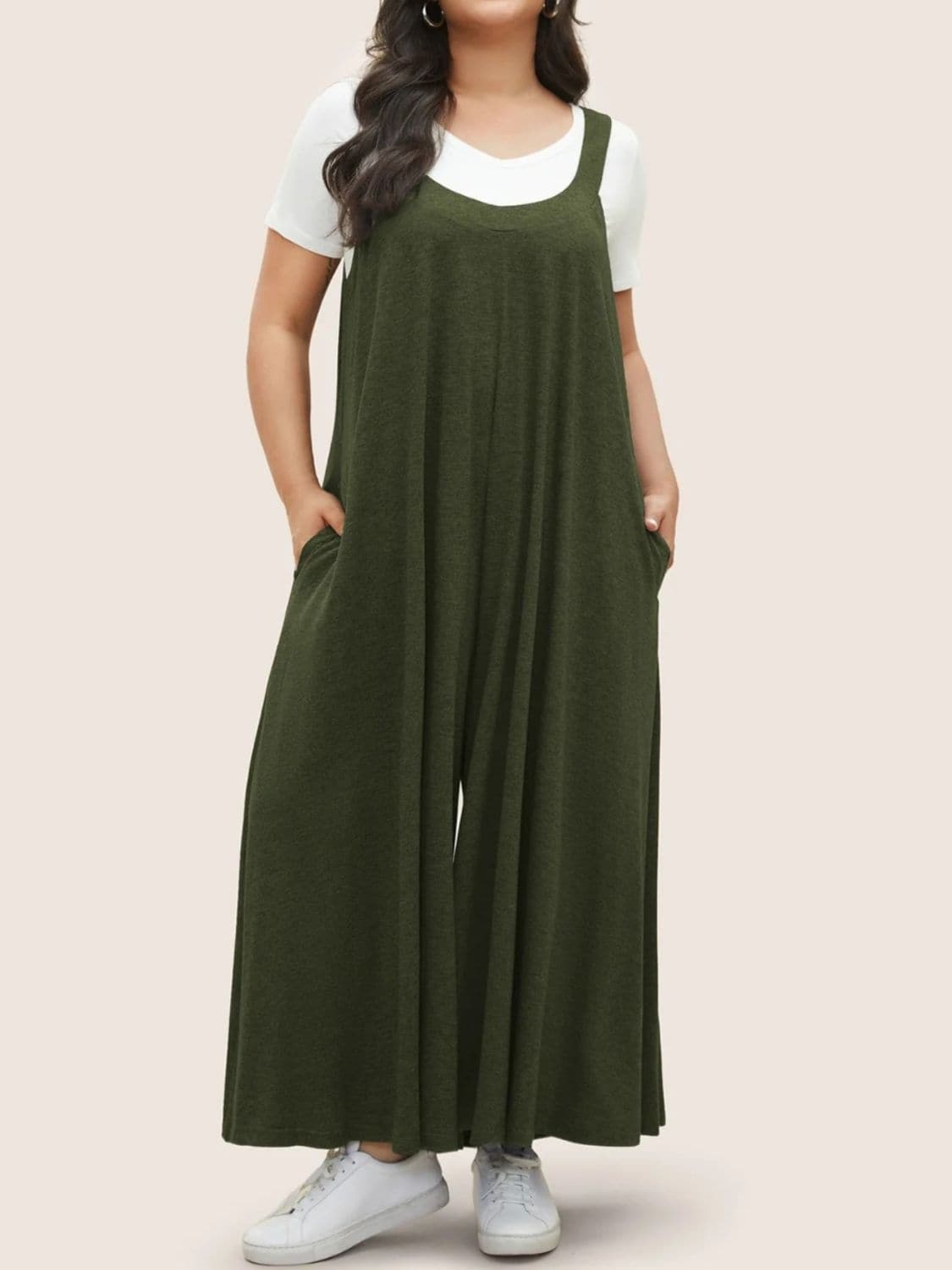 Chic pocketed wide leg overalls for every occasion