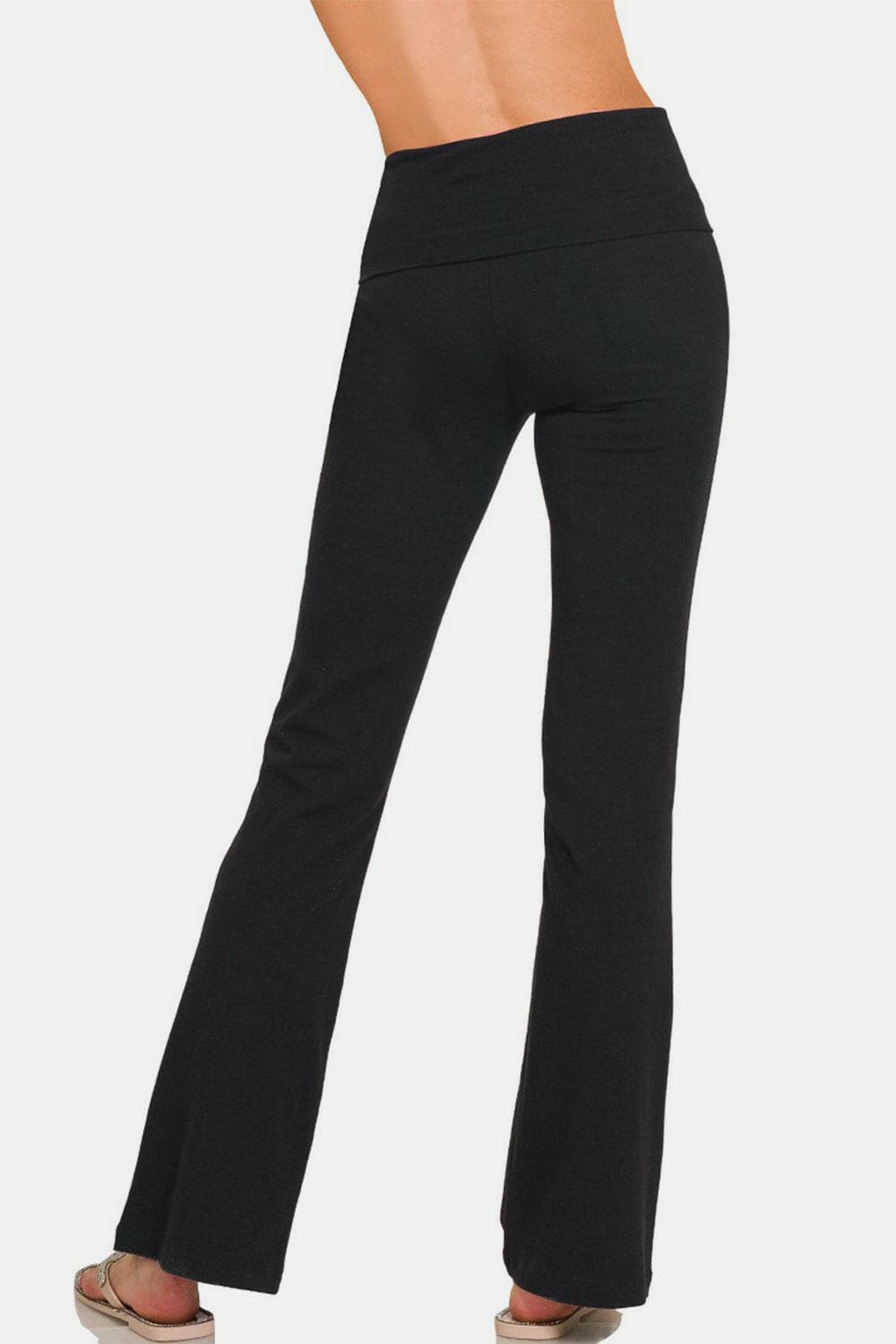 Zenana Full Size High Waist Wide Waistband Bootcut Active Pants.