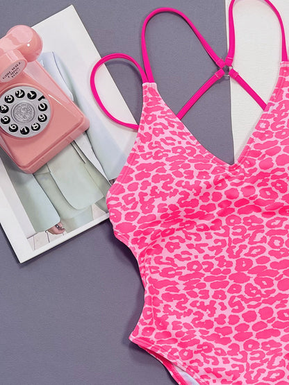 Fierce & Flirty Leopard Plunge One-Piece