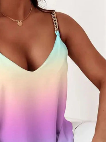 Chain Reaction V-Neck Tank Top