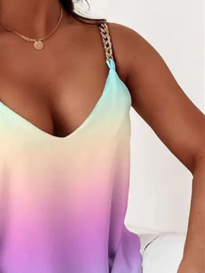 Chain Reaction V-Neck Tank Top