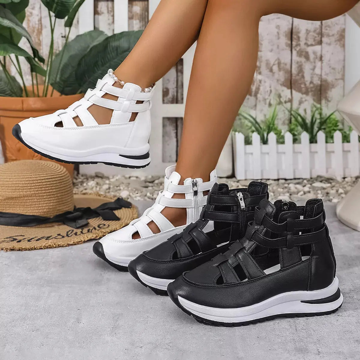 Cutout Platform Sneakers Simply Love