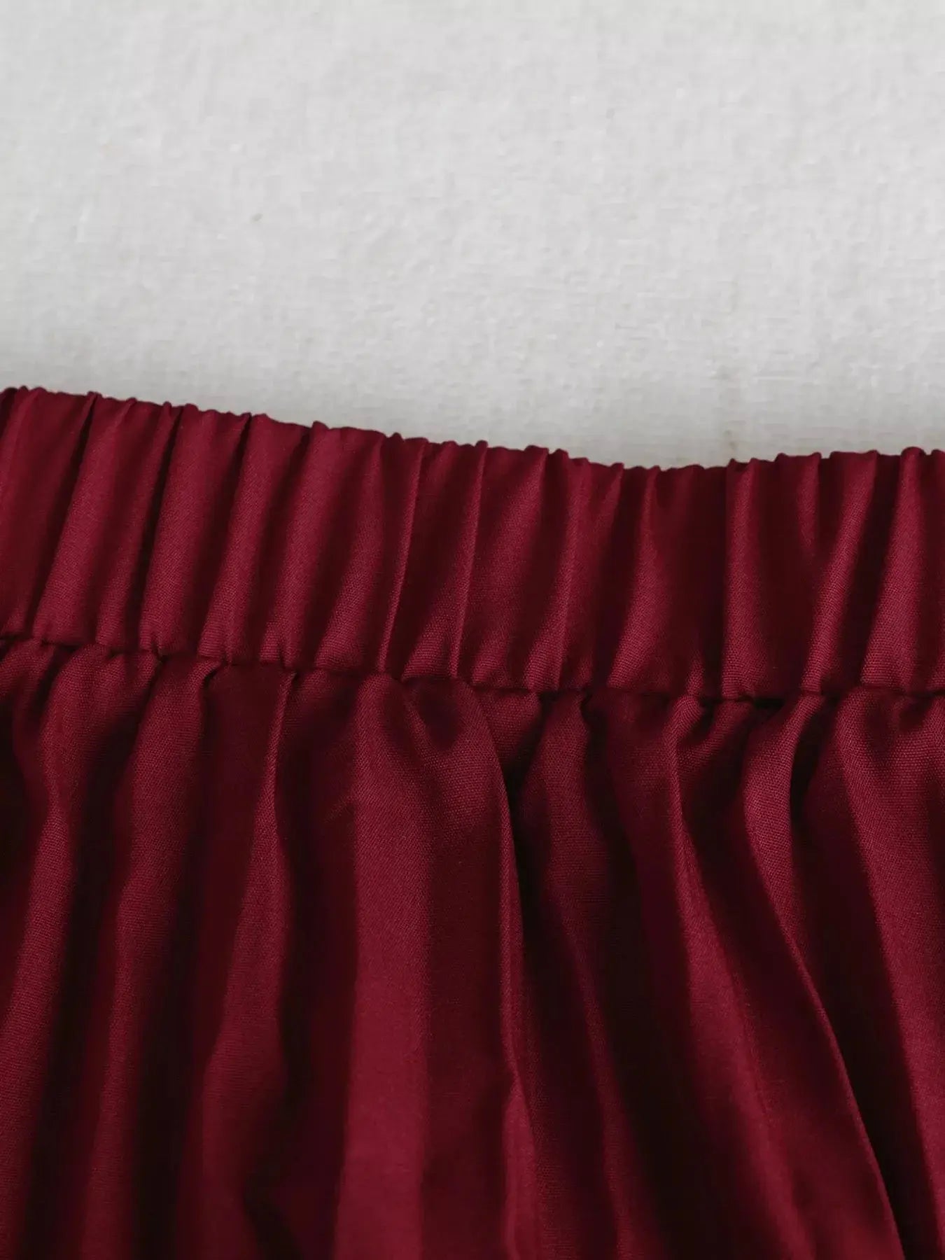 Burgundy Pleated Midi Skirt One Hundred Percent Polyester Simply Love