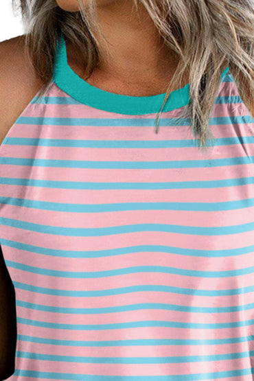 Striped Round Neck Tank.