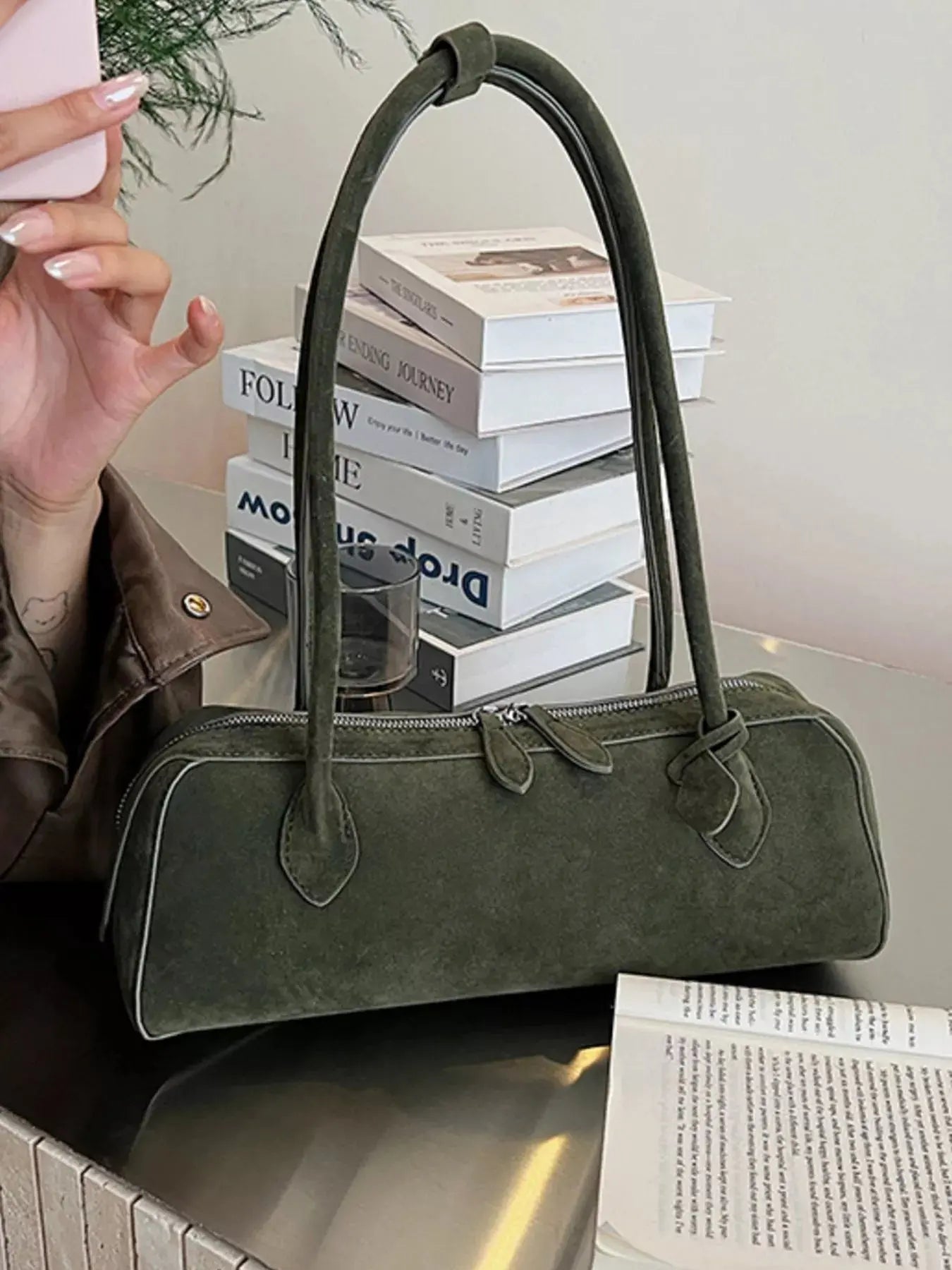 Solid Color Shoulder Bag Simply Love
