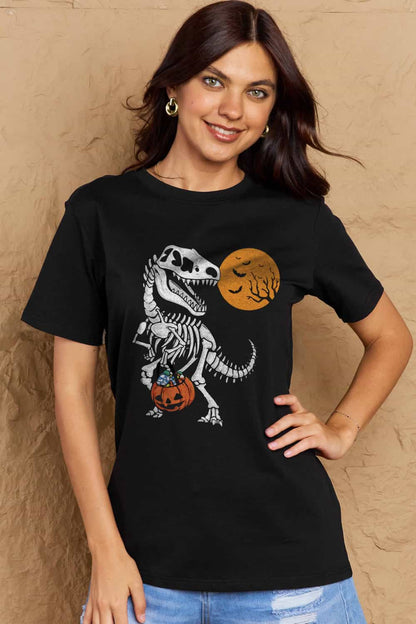 Dinosaur skeleton cotton tee