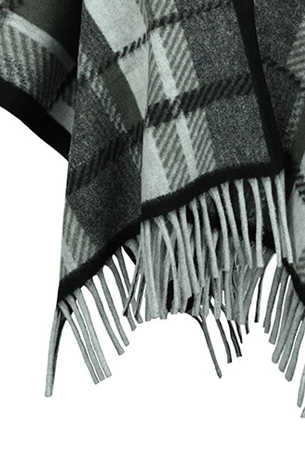 Cloak Sleeve Fringe Detail Poncho.