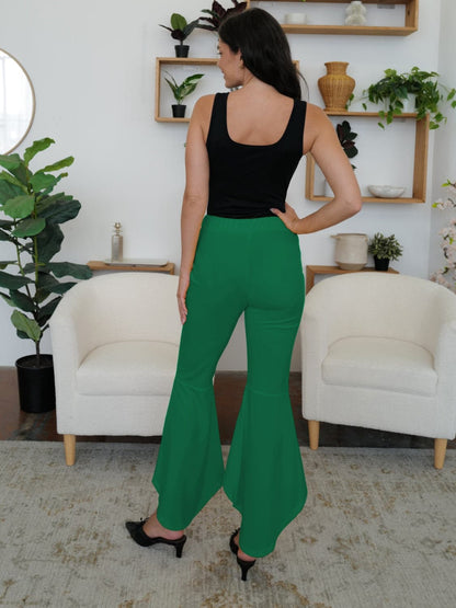 Chic high-low bootcut trousers