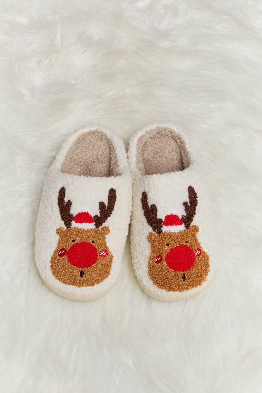 Melody Rudolph Print Plush Slide Slippers.