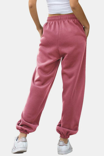 Comfortable pocketed joggers with elastic waistband